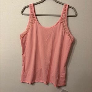 Fabletics Demi Tank Top Wrap -Back Detail With Lace Trim Regular Fit Pick Large